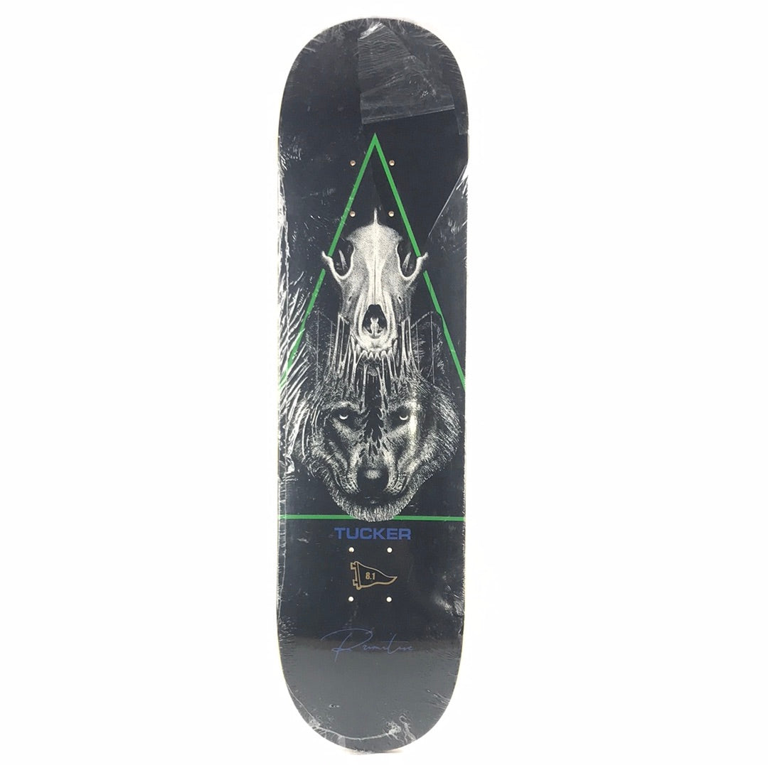 Primitive Nick Tucker Wolf Skull Black/White 8.1'' Vintage NOS Skateboard Deck