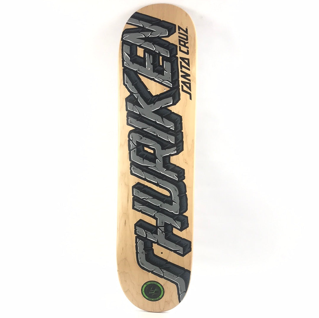 Santa Cruz Shuriken Shannon Name Woodgrain/Grey 8.1" Skateboard Deck