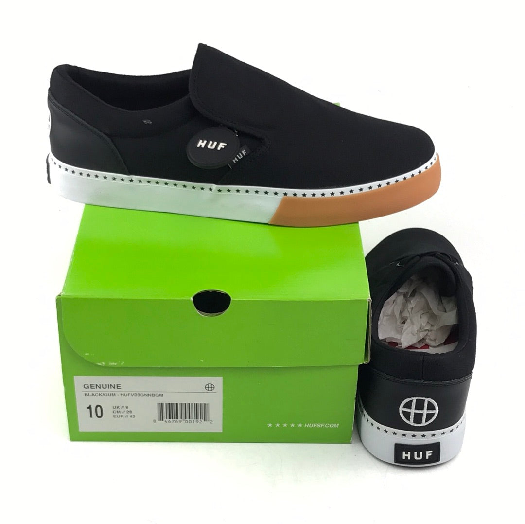 Huf Genuine Black Gum US Mens Size 10 Shoes