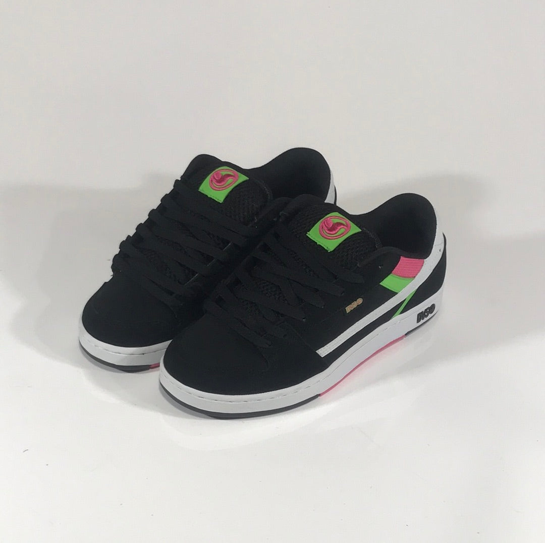 DVS Primary Black/Green Leather Shoes Size 8