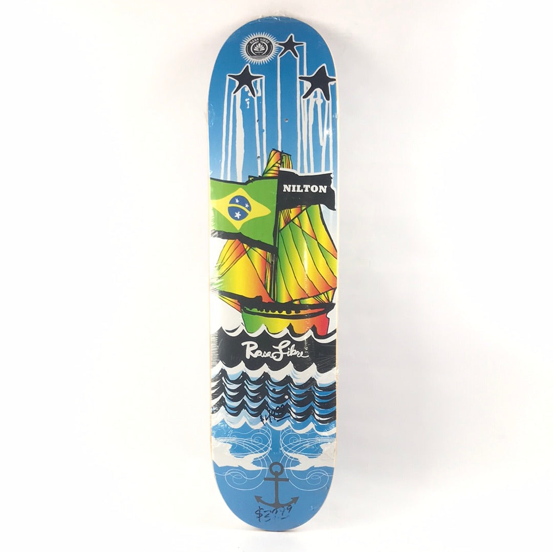 Rasa Libre Nilton Nieves Sail Boat Blue/Rasta Skateboard Deck