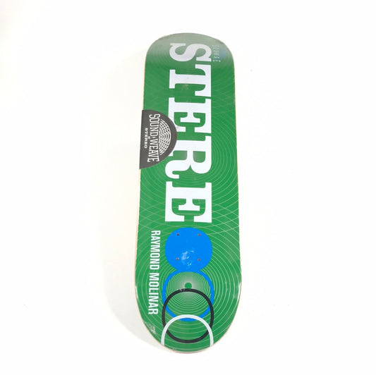 Stereo Raymond Molinar Lettering Green 8'' Skateboard Deck