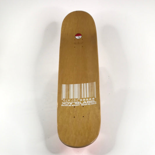 Black Label Team Cursive Orange 8.0 Skateboard Deck