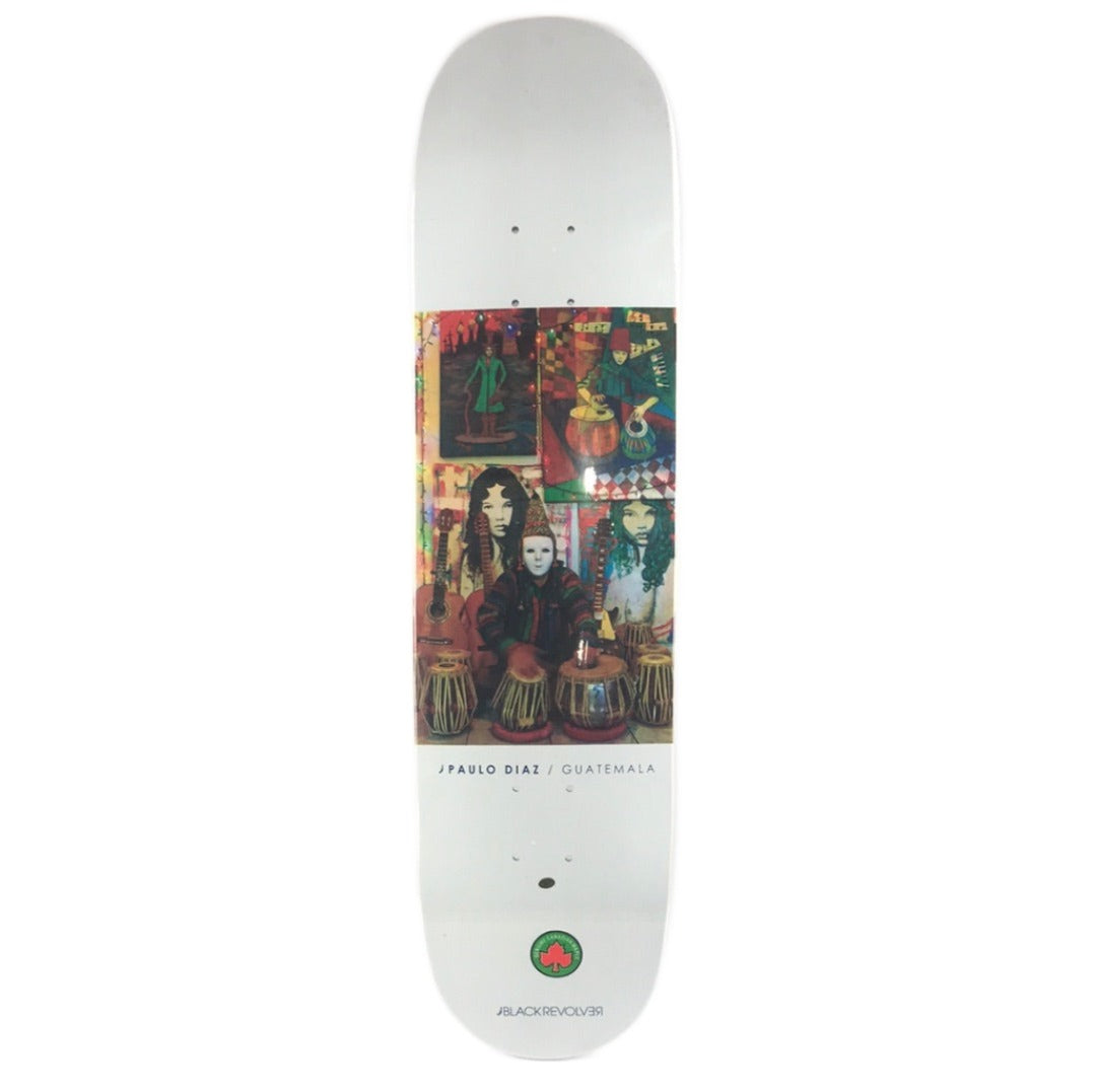 Black Revolver Paulo Diaz Guatemala White 8" Skateboard Deck