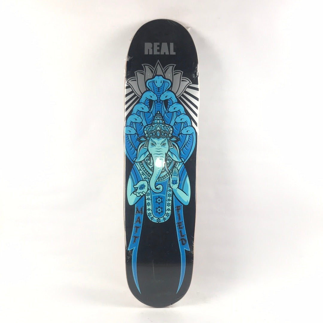 Real Matt Field Ganesh Black/Blue 7.75" Skateboard Deck 2002