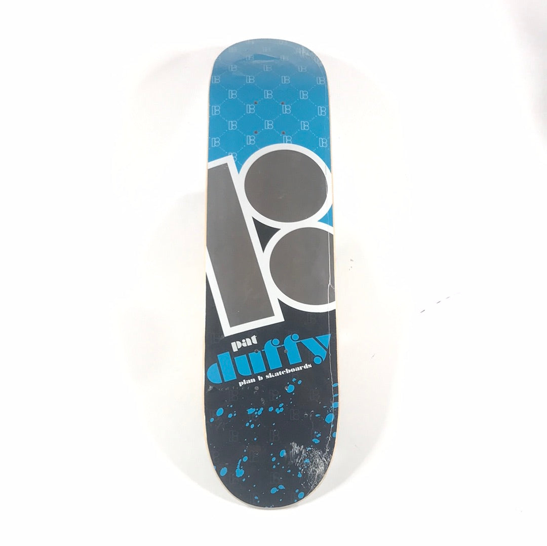 Plan B Pat Duffy Splatter Blue/Black 7.5" Skateboard Deck 2000's ...