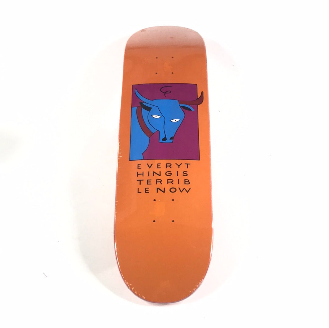 Tired Team Cow Orange 8.625 Skateboard Deck – western-skate-co