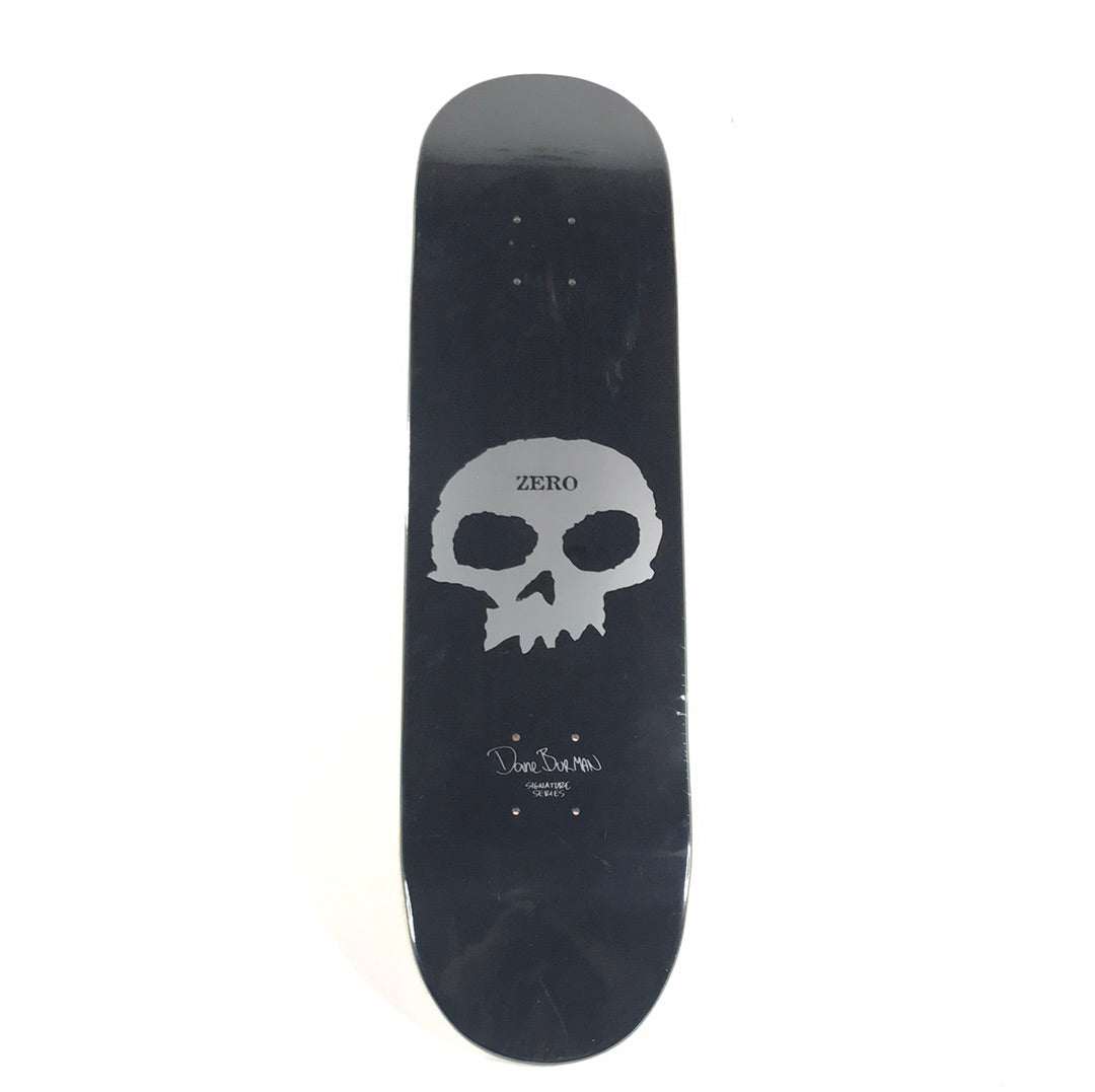 Zero Dane Burman Signature Skull Black 8.0 Skateboard Deck