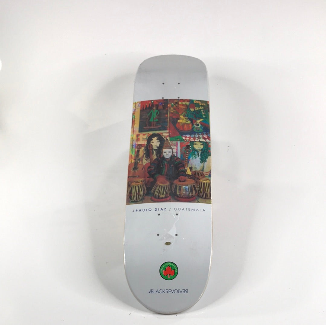 Black Revolver Paulo Diaz Guatemala White 8.0 Skateboard Deck