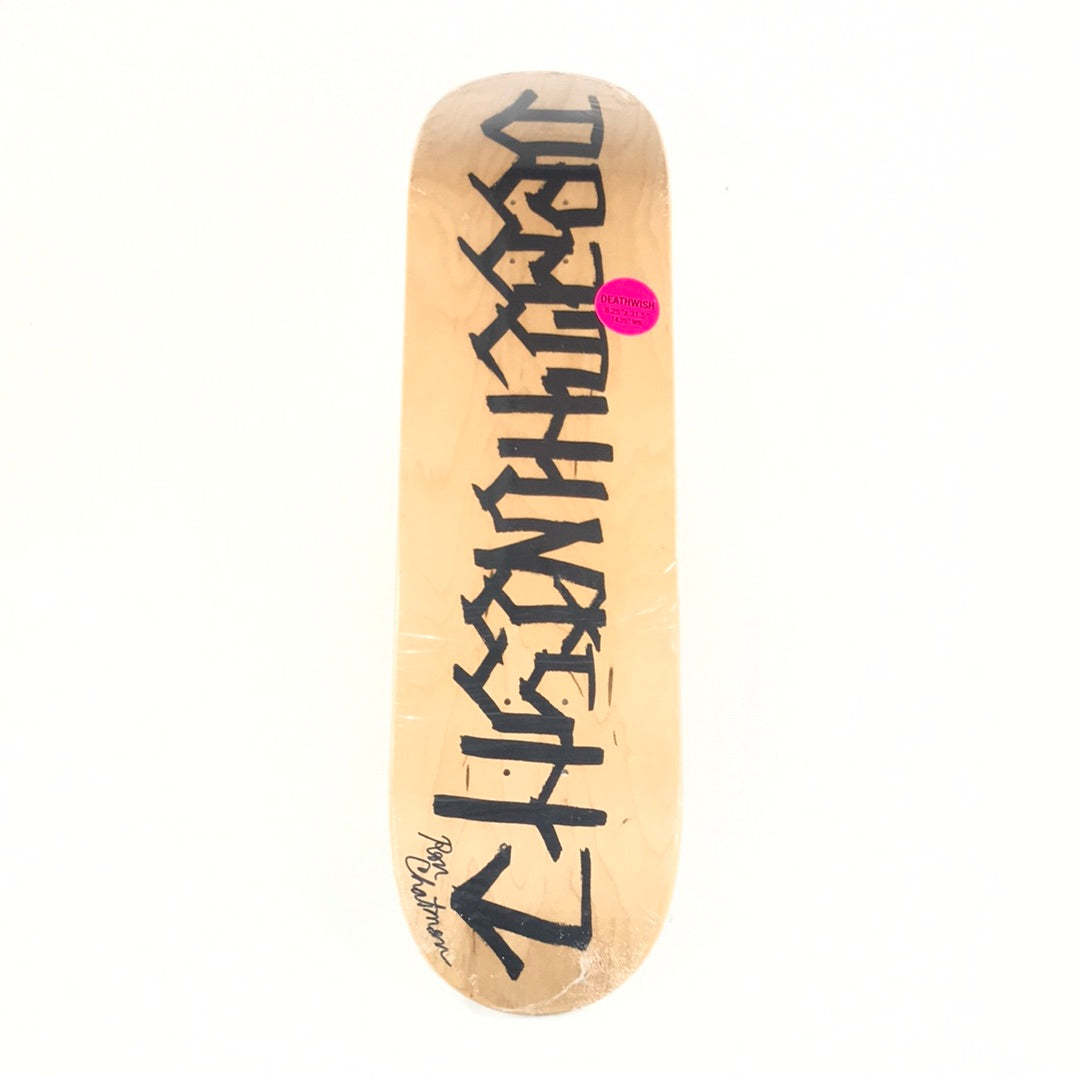 Deathwish Team Pandilla Wood Grain 8.25  Ron Chatman Signed Skateboard Deck