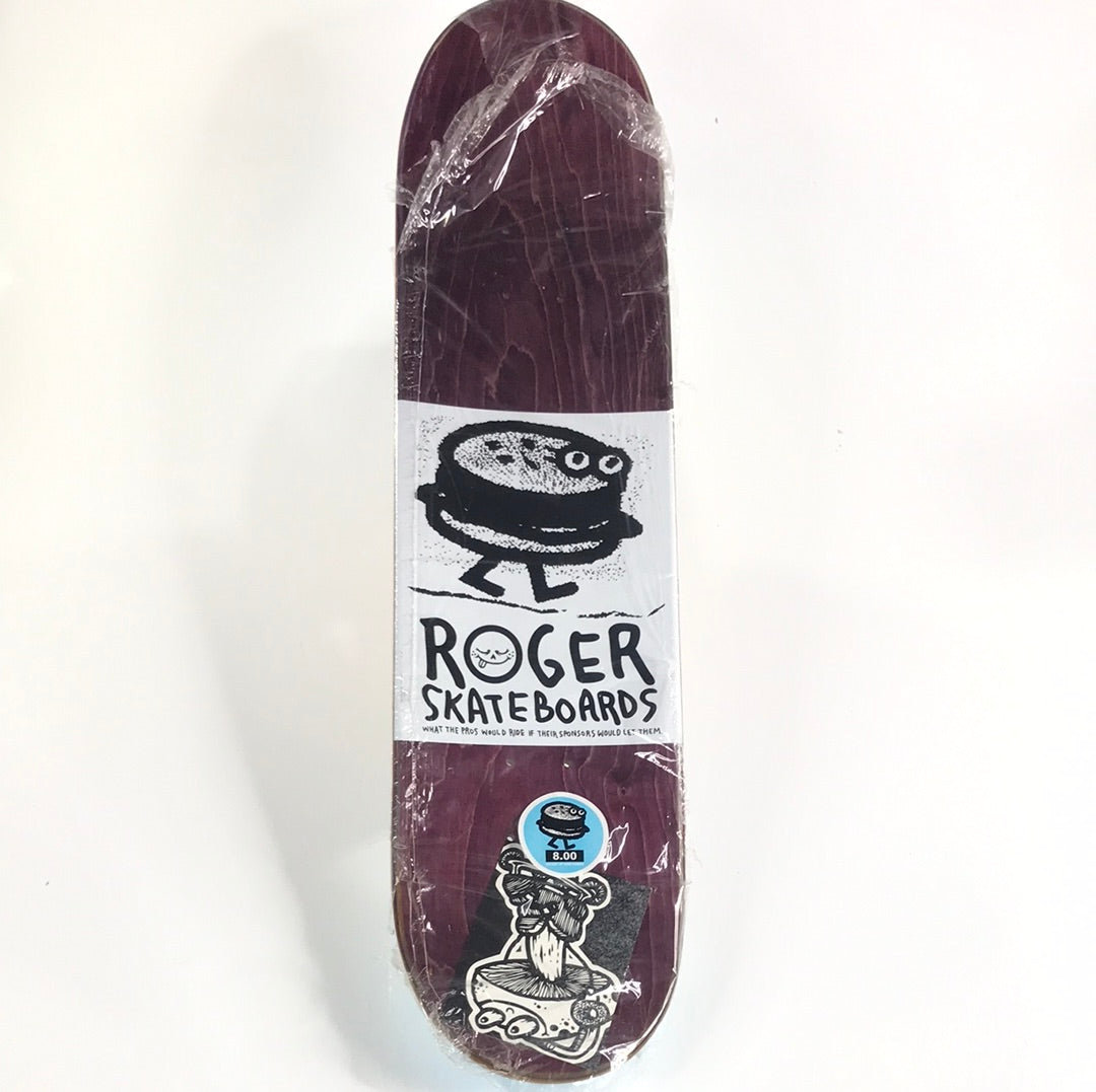 Roger Team Mushroom Blue 8.0 Skateboard Deck