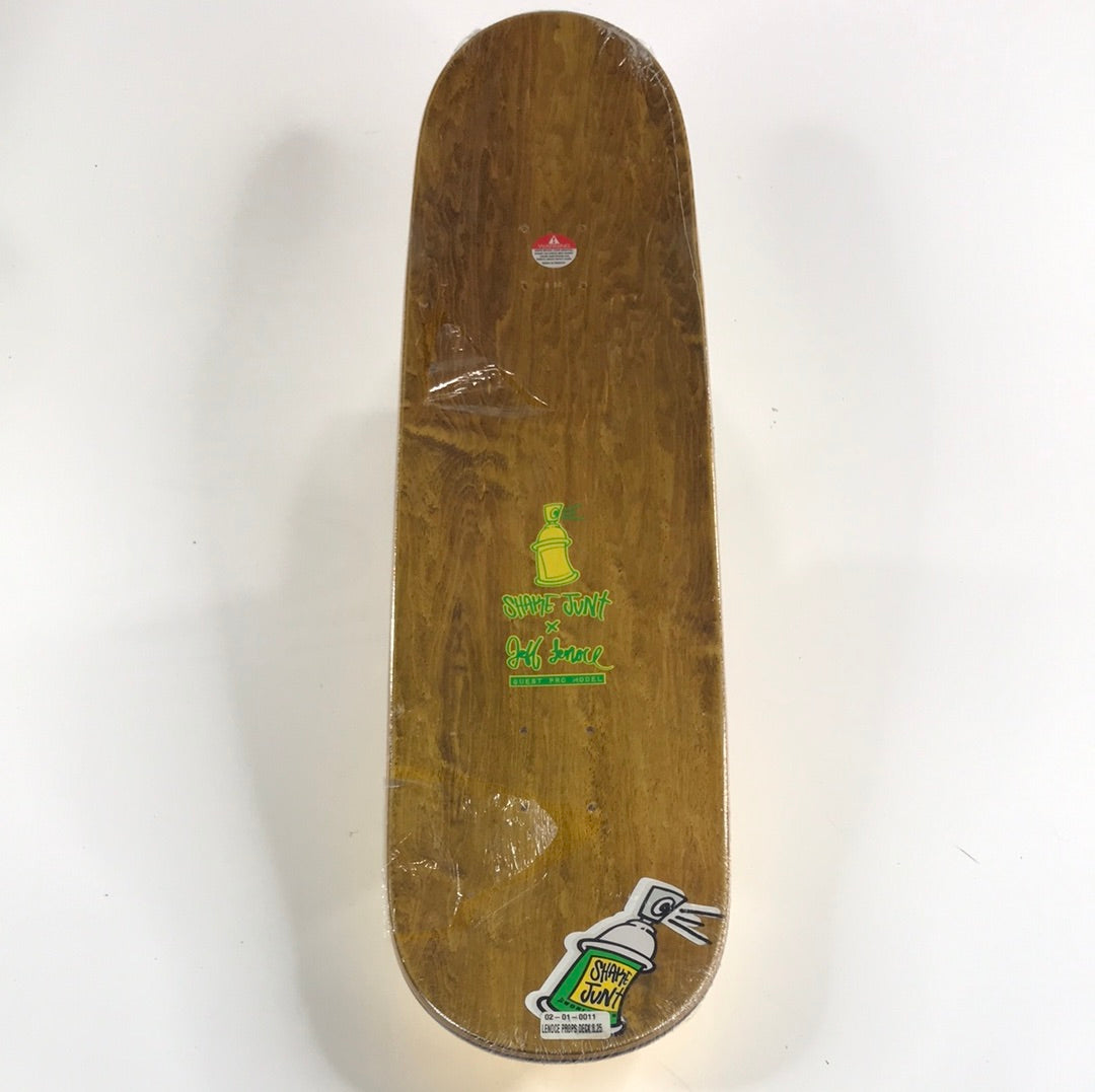 Shake Junt Jeff Lenoce Props Yellow 8.25 Skateboard deck