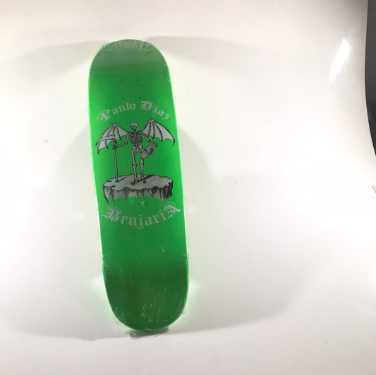 Brujaria Paulo Diaz Death Skeleton Green 8.4 Skateboard deck