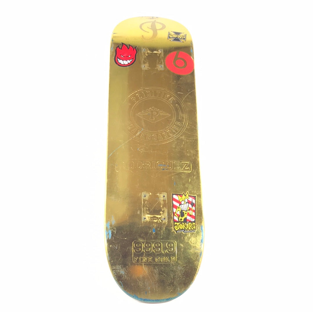 Primitive Paul Rodriguez Solid Gold skateboard Deck Pre-Owned