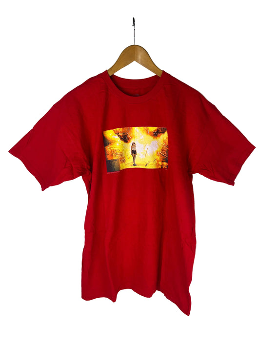 Lakai Fully Flared Explosion Girl Mike-Mo Sw Flip Scene Photo Red Multi Size L S/s Vintage Shirt