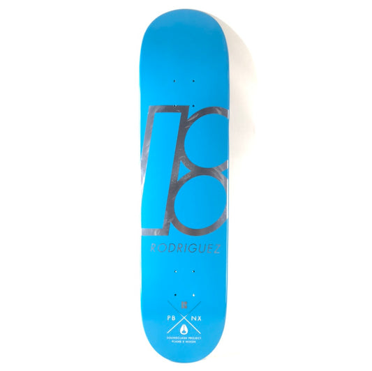 Plan B X Nixon Paul Rodriguez B Logo Blue/Silver Size 8.0 Skateboard Deck