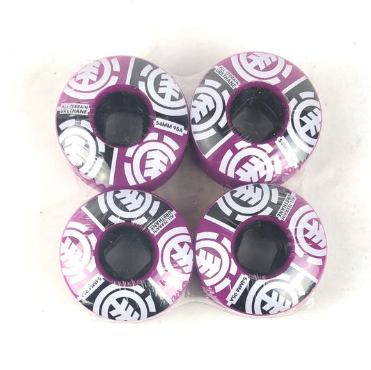 Element Logo Graphic Purple Black White 54mm 94A Skateboard Wheels