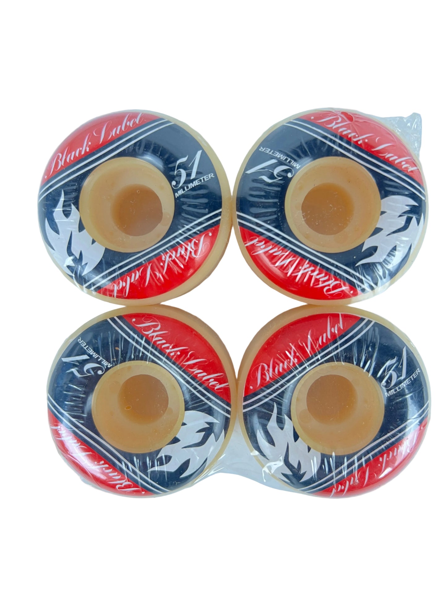 Black Label Flame Black White Red Size 51MM Vintage NOS Wheels