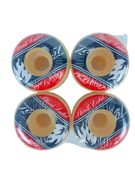 Black Label Flame Black White Red Size 51MM Vintage NOS Wheels