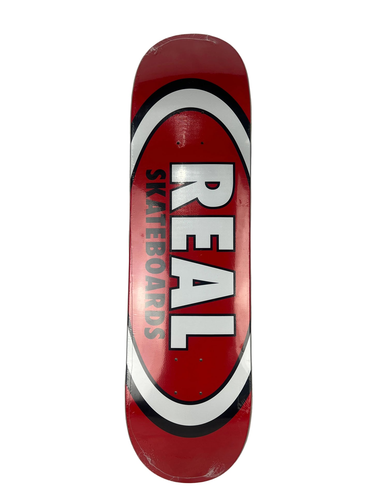 Real Team Slick Bottom Oval Logo Red Black White Size 8.25" Vintage NOS Deck