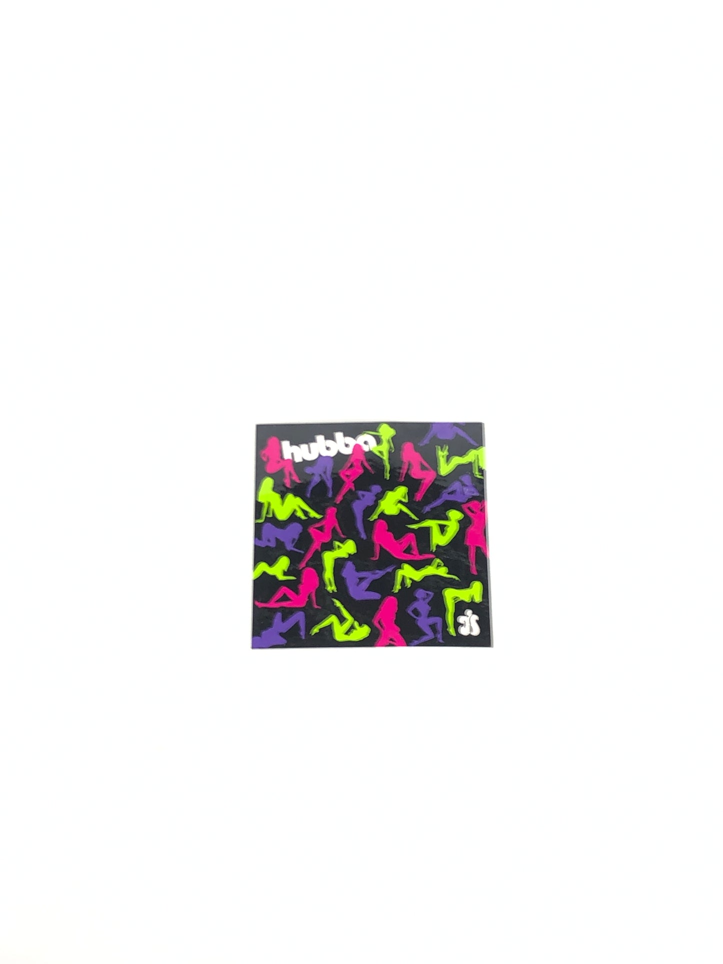 Hubba Wheels Girls Black Purple Green 4.3" x 4.3" Sticker