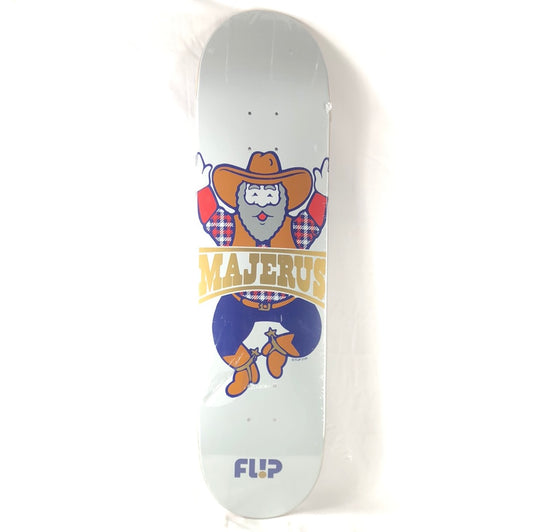 Flip Alec Majerus Cowboy Graphic Grey/Brown/Blue/Red/Gold Size 8.25 Skateboard Deck