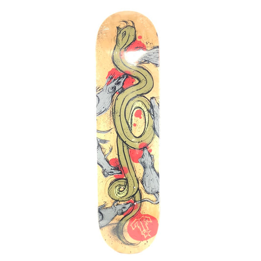 Index Snake And Rats Blank/Green/Grey/Red Size 8.4 Vintage NOS Deck