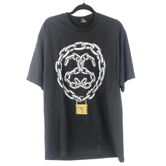 Stussy Chest Logo Black grey  Size XL S/s Shirt