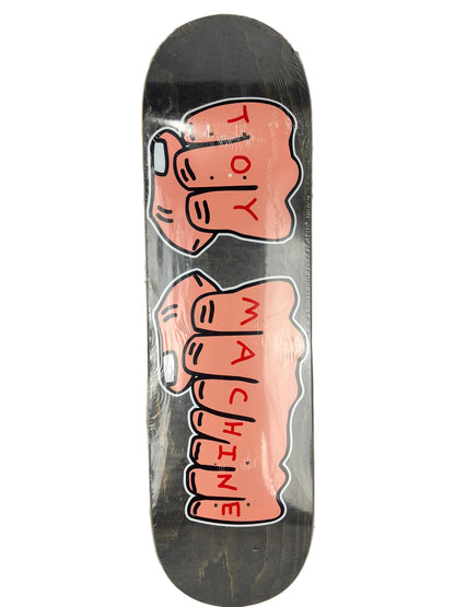 Toy Machine Knuckles Grey Woodgrain White Pink Red Size 8.5" Vintage NOS Deck