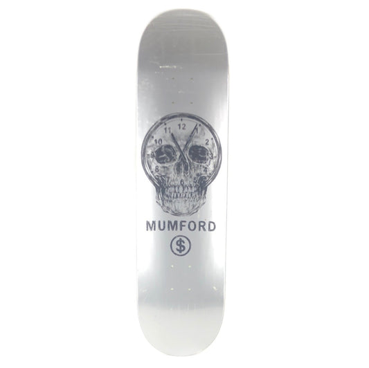 Slave Matt Mumford Skull Clock Silver/Black 8.38" Skateboard Deck