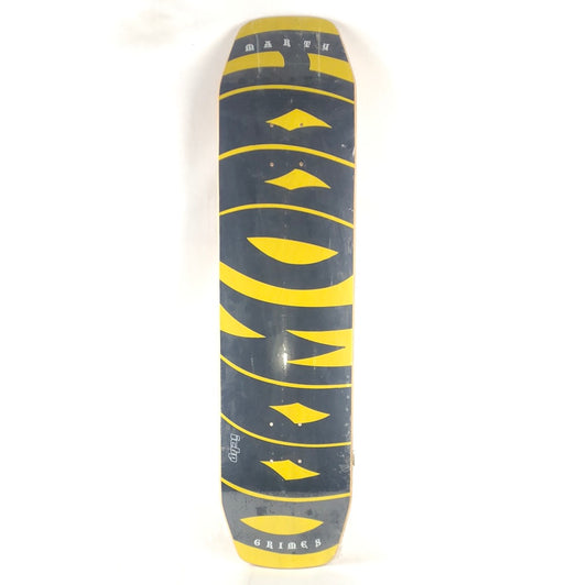 Hood Wood Marty Grimes ICBP Yellow/Black Size 7.75 Skateboard Deck