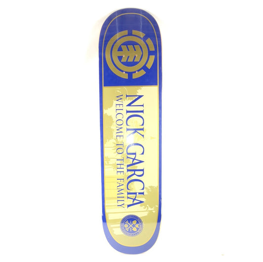 Element Nick Garcia Welcome To The Family Blue/Yellow 8.38" Skateboard Deck