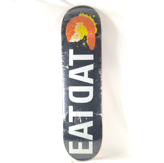 Dog Eat Dat Shrimp Graphic Black/White/Red/Yellow Size 8.25 Skateboard Deck