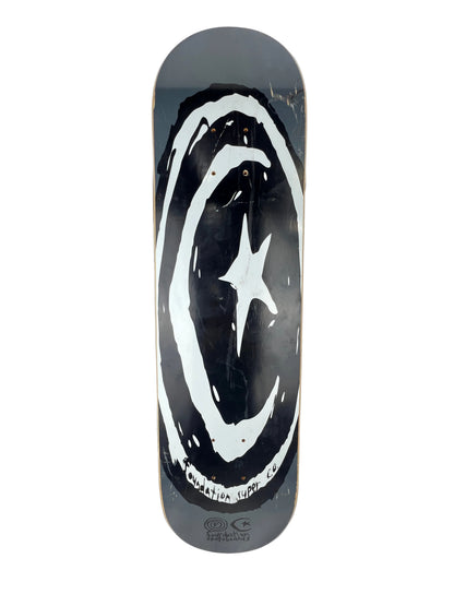 Foundation Moon & Star Stretched Grey White Black Size 7.9" Purple Top Watson MFG Vintage NOS Deck