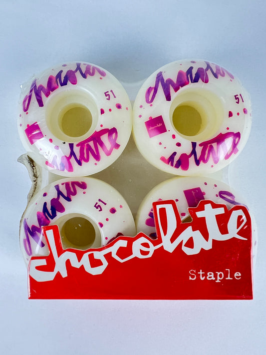 Chocolate Staple Water Colors Purple White Size 51MM Vintage NOS Wheels