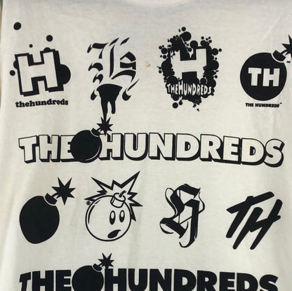 The Hundreds Mixed Media All Over Print  White Black Size L S/s Shirt