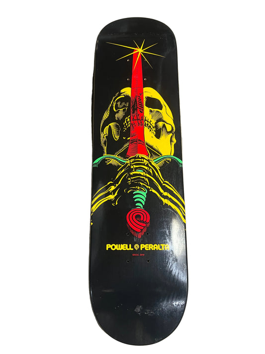 Powell Peralta Skull & Sword Rasta Fade Black Yellow Green Red Size 8.2" Vintage NOS Deck