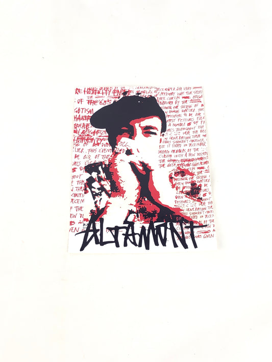 Altamont Andrew Reynolds White Red Black 5" x 6.5" Sticker