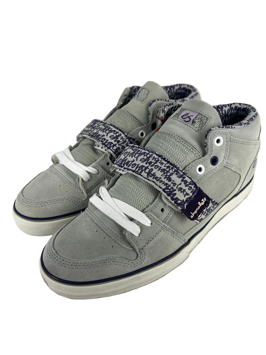 ES X Chocolate Skateboards Justin Eldridge Theory 1.5 Grey Purple US Mens Size 10.5 Classic Shoes