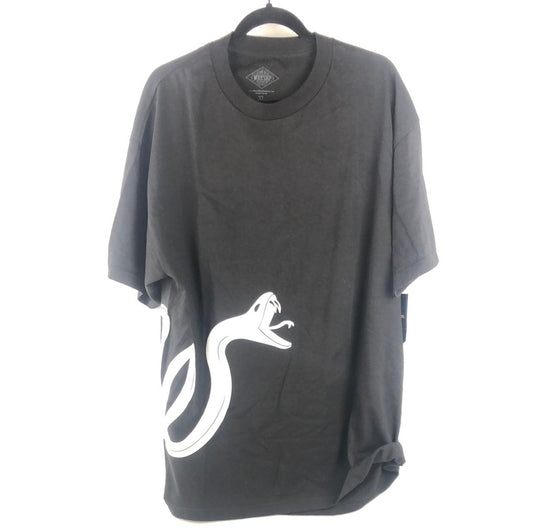 Willys Workshop Snake Side Logo Black White Size XL S/s Shirt