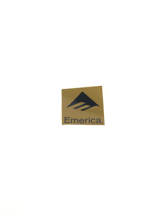 Emerica E Logo Gold Black 3" x 3" Sticker