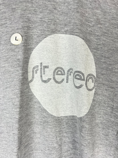 Stereo Moon Grey White Size L S/s Vintage Shirt 90’s