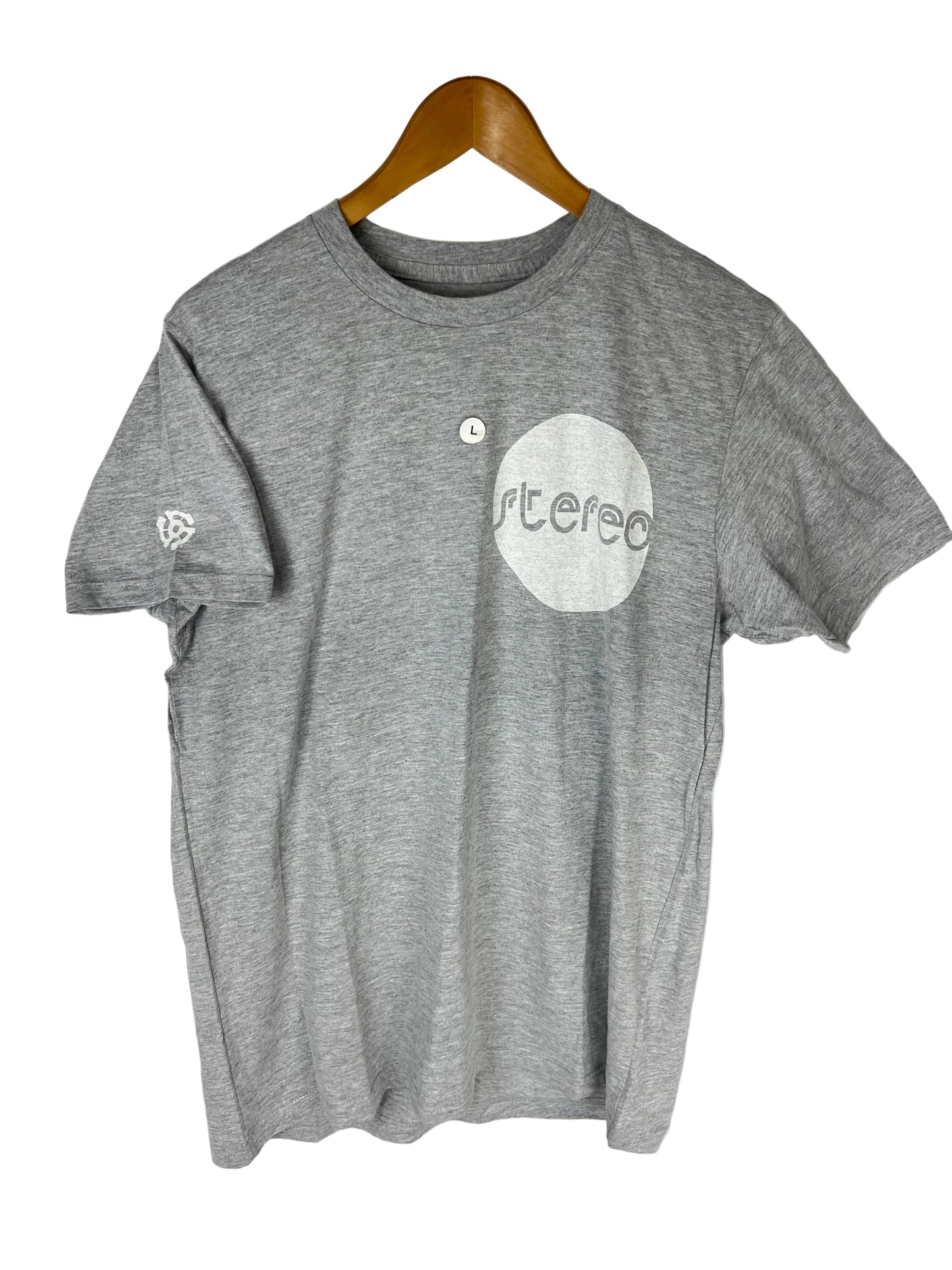 Stereo Moon Grey White Size L S/s Vintage Shirt 90’s