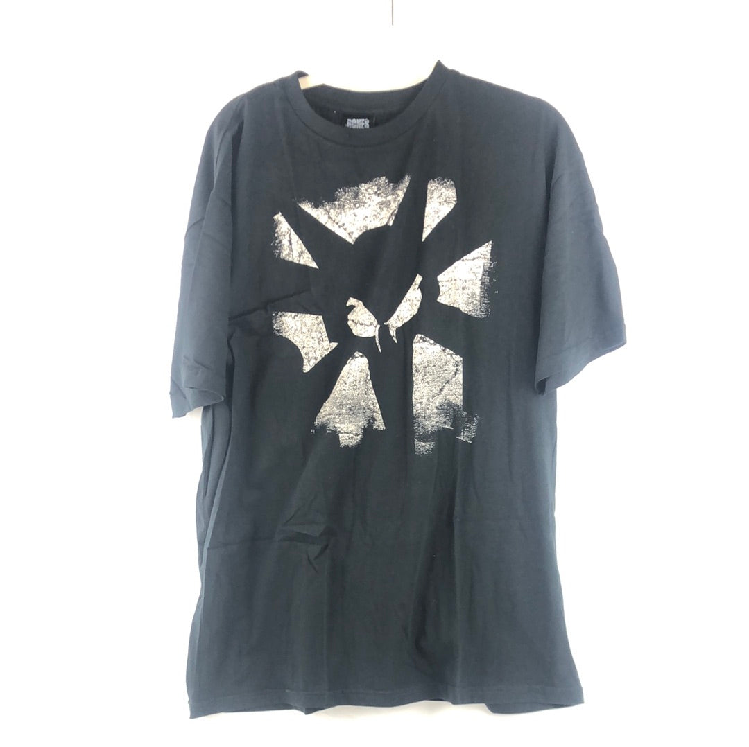 Bones Chest Logo Black White Size XL S/s Shirt