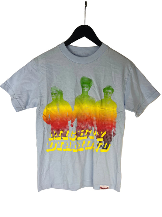 Diamond Mighty Diamond Lt Blue Rasta Orange Yellow Red Size S S/s Vintage Shirt