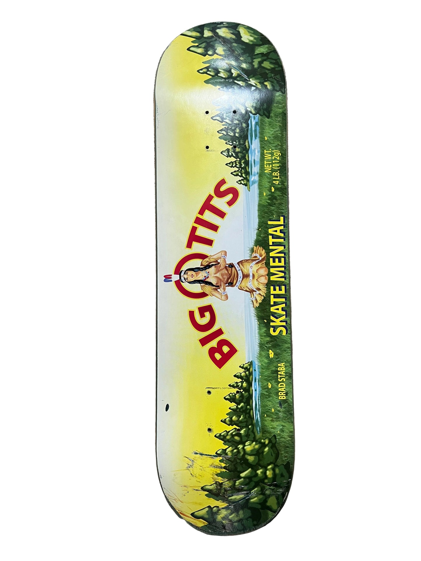 Skate Mental Brad Staba Big O Tits Size 7.9" Vintage Gripped Deck