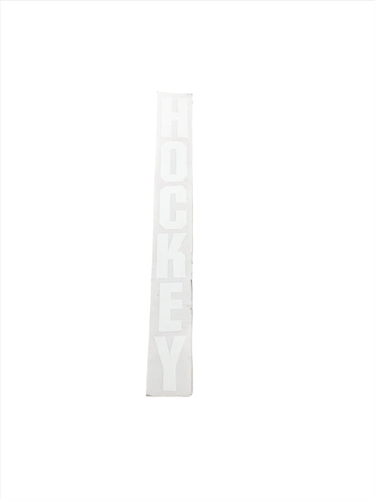 Hockey Clear White 9" x 1" Sticker