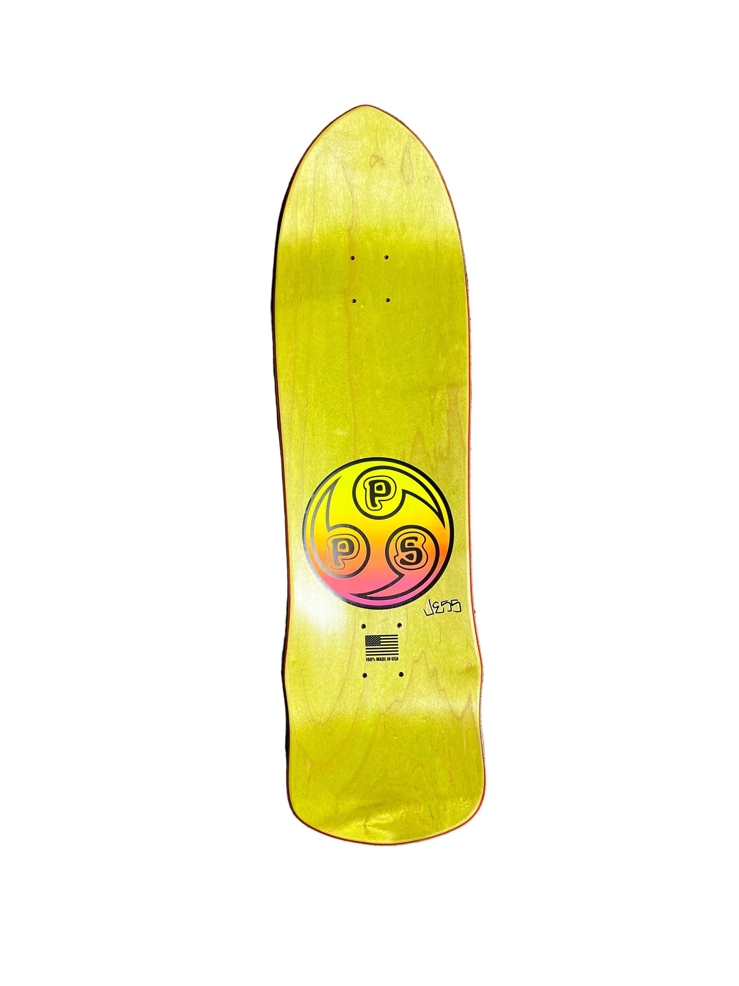 Pocket Pistols Jesse Martinez Handshake Purple Woodgrain Multi Full Size 9.25" Vintage NOS Shaped Deck