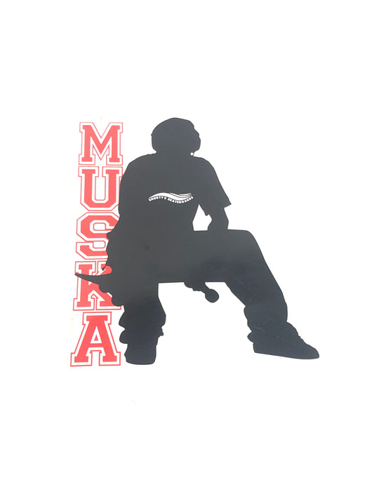 Shorty's Skateboards Chad Muska Silhouette Clear White Black 8.75" x 7.5" (Large) Vintage NOS Sticker