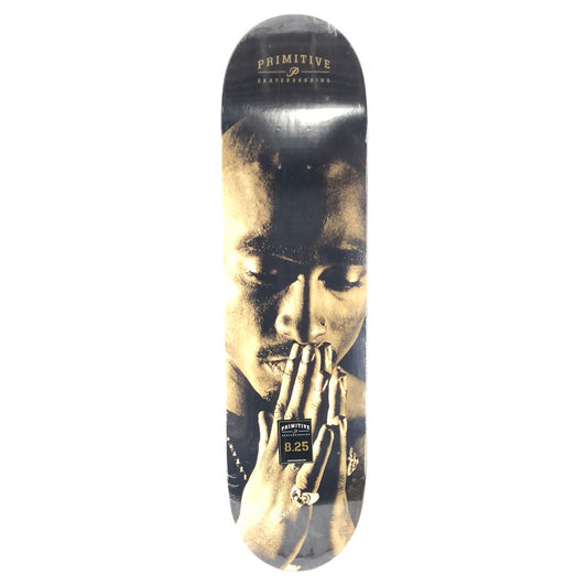 Primitive Tupac Praying Hands Black/White Size 8.63 Skateboard deck